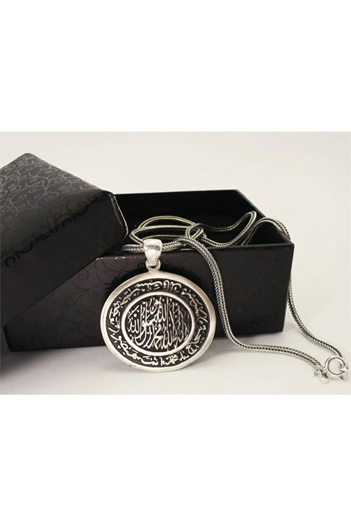 Kıtmir Dualı Gümüş Erkek Kolye Zincir
