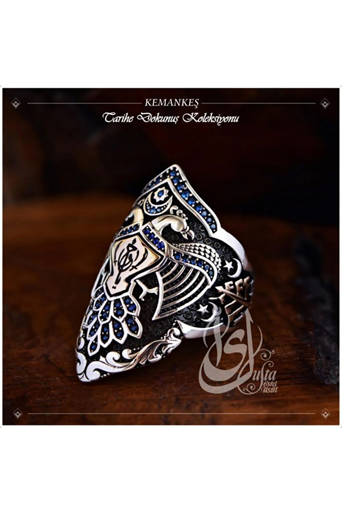 Islam Usta Tasarımı Kemankeş Gümüş Erkek Yüzük