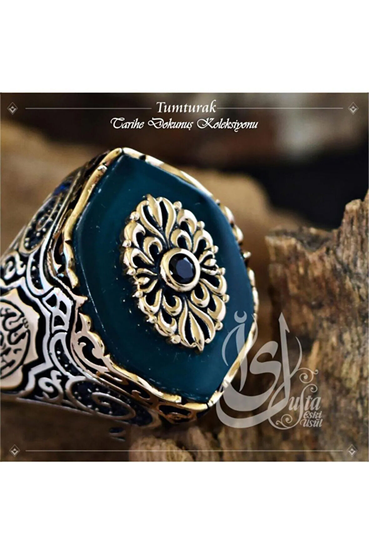 Islam Usta Tasarımı Tumturak Gümüş Erkek Yüzük