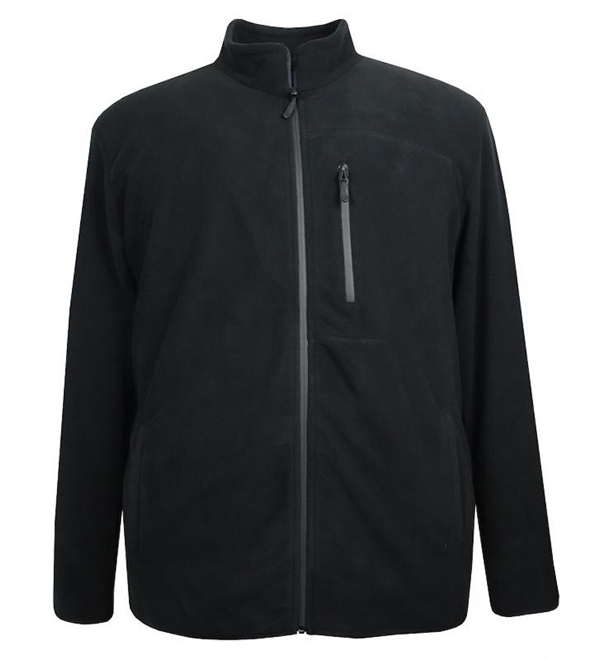 Erkek Büyük Beden Dik Yakalı Fermuarlı 122 Kg-172 Kg Arası İçin Uygun Bedenli Polar Sweat Mont