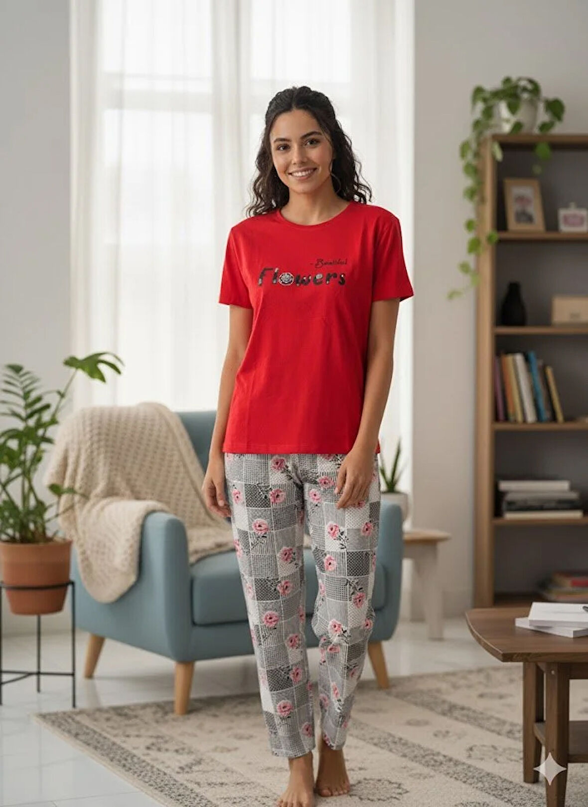 KADIN KIRMIZI PİJAMA TAKIM