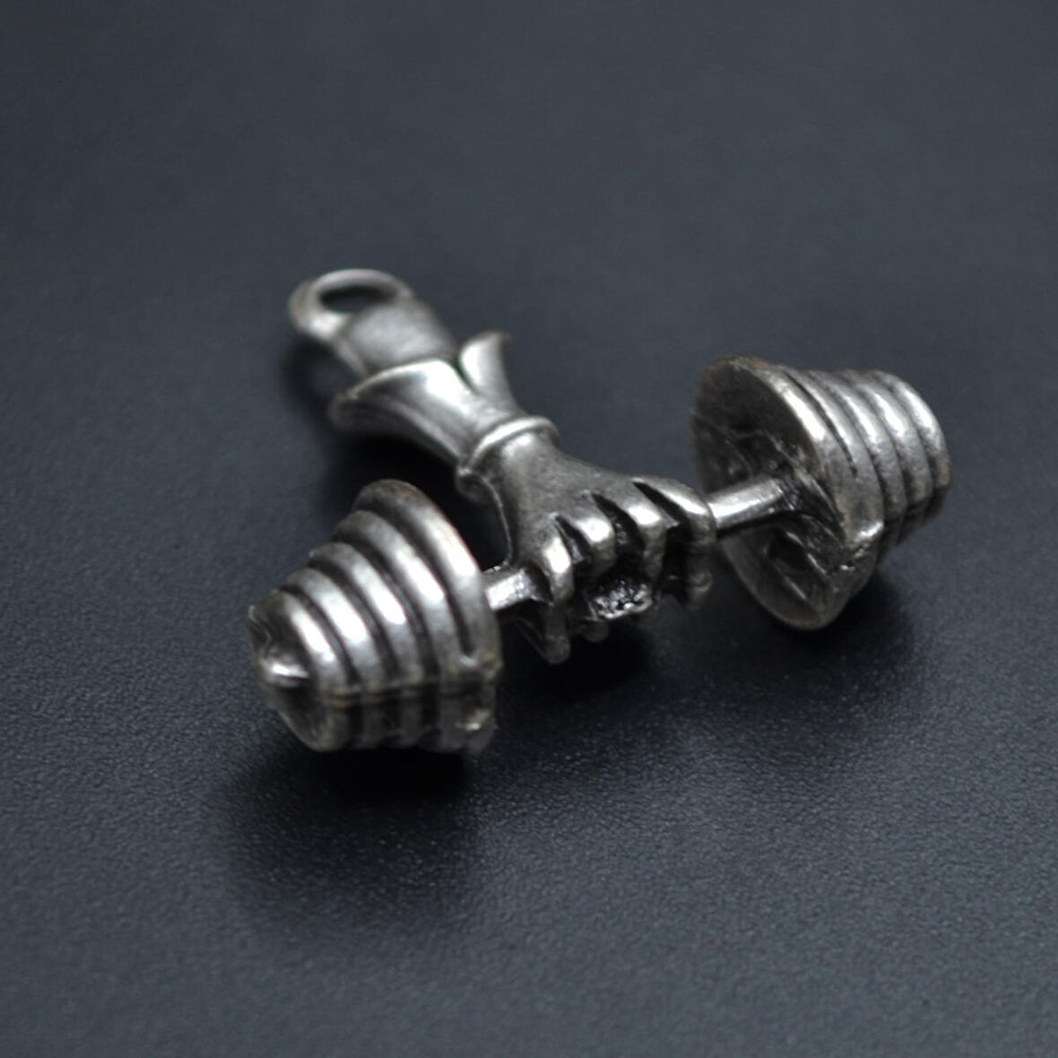 Halter - Dambıl Kolye Ucu - Antik Gümüş Kaplama - Kod:163