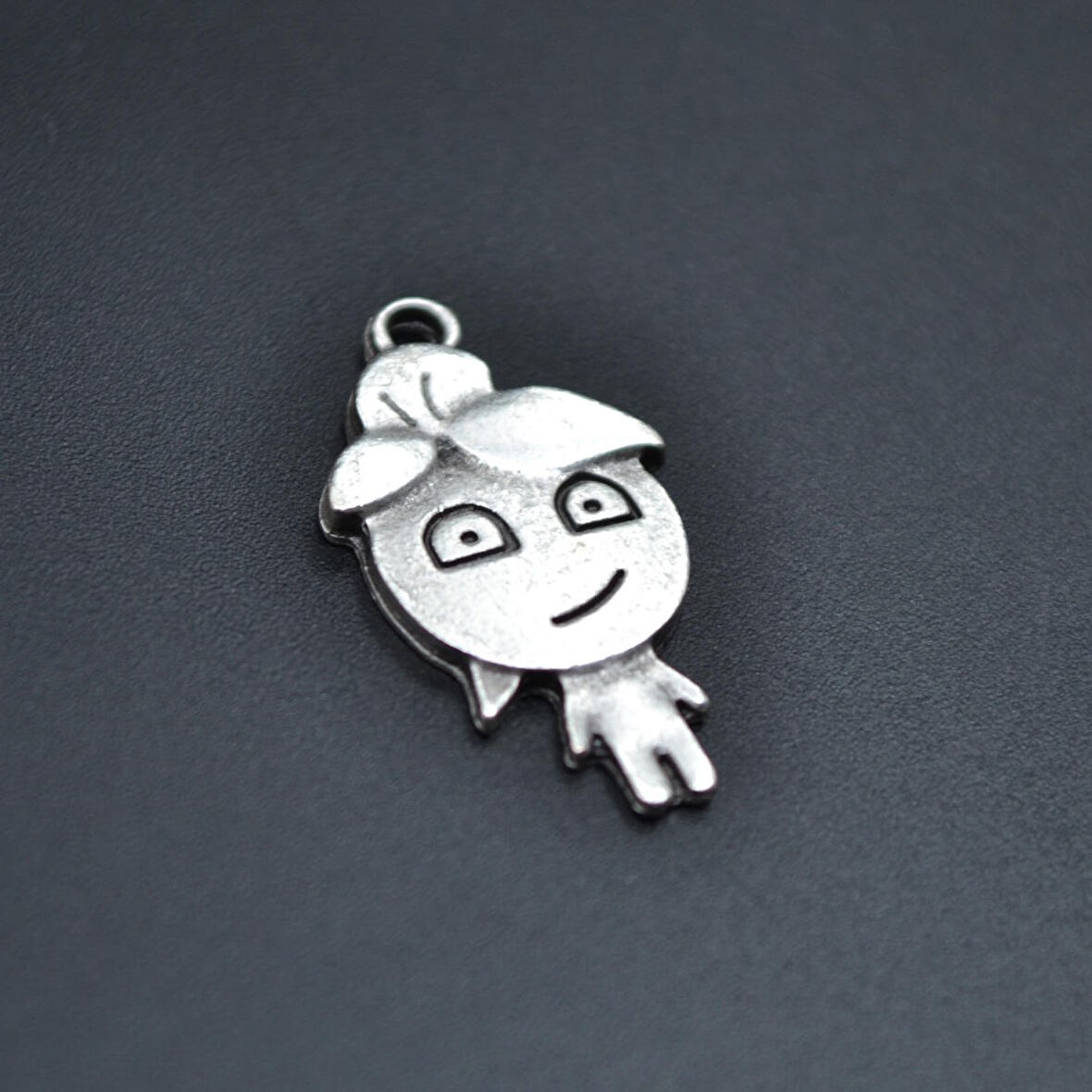 Minimal Su Kolye Ucu - Antik Gümüş Kaplama - Kod:286