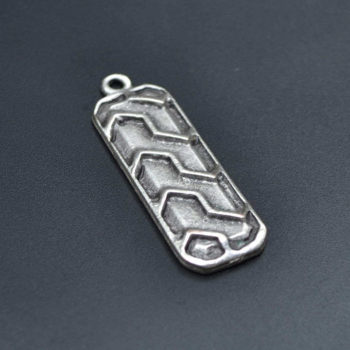 Çubuk Bar Kolye Ucu - Antik Gümüş Kaplama - Kod:140