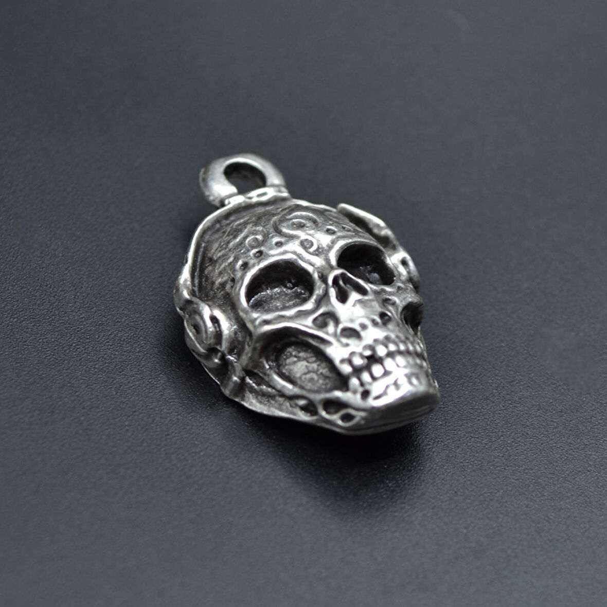 Dj Kuru Kafa Kolye Ucu - Antik Gümüş Kaplama - Kod:183