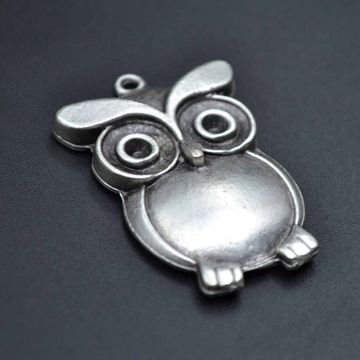 Baykuş Kolye Ucu - Antik Gümüş Kaplama - Kod:192