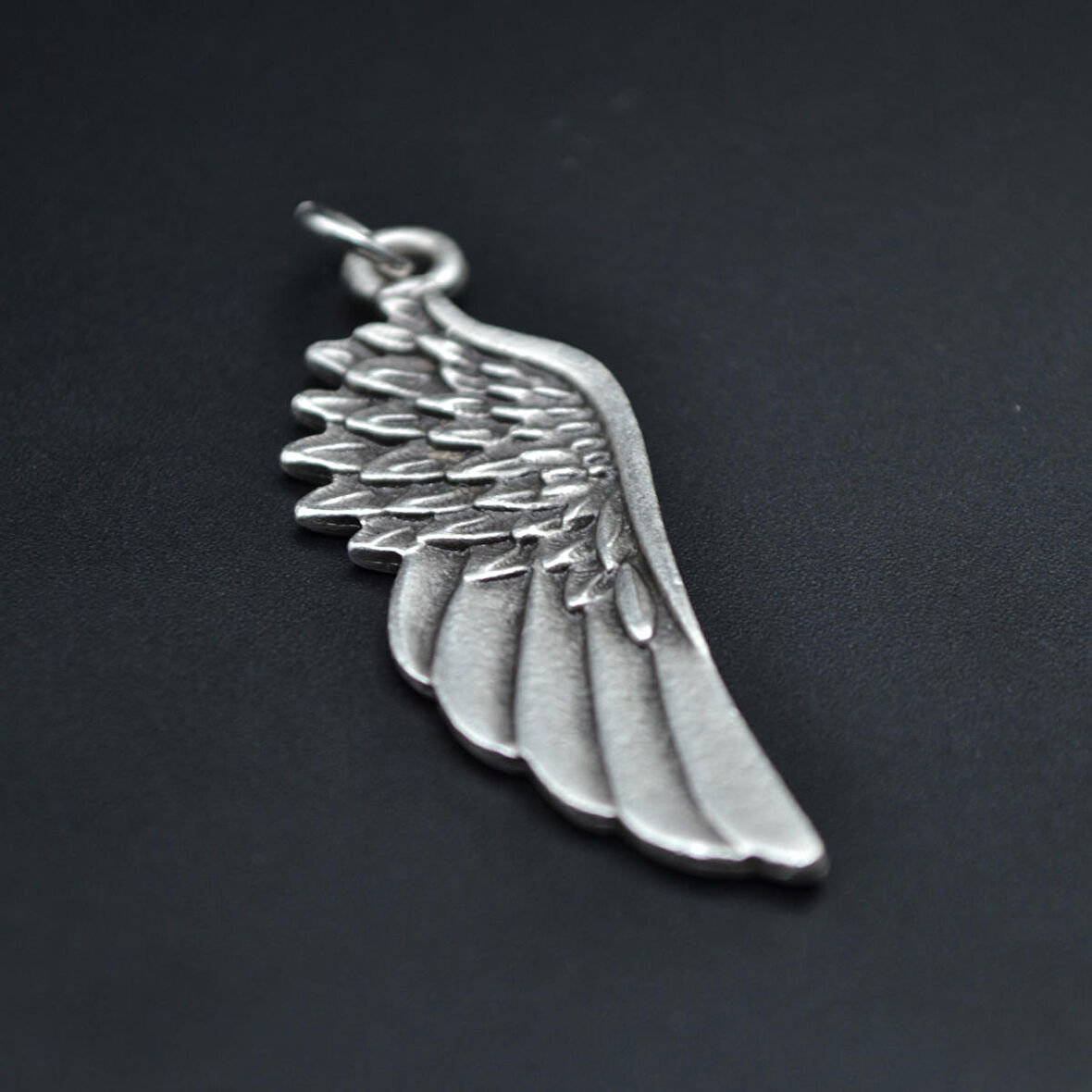 Melek Kanat Kolye Ucu - Antik Gümüş Kaplama - Kod:3