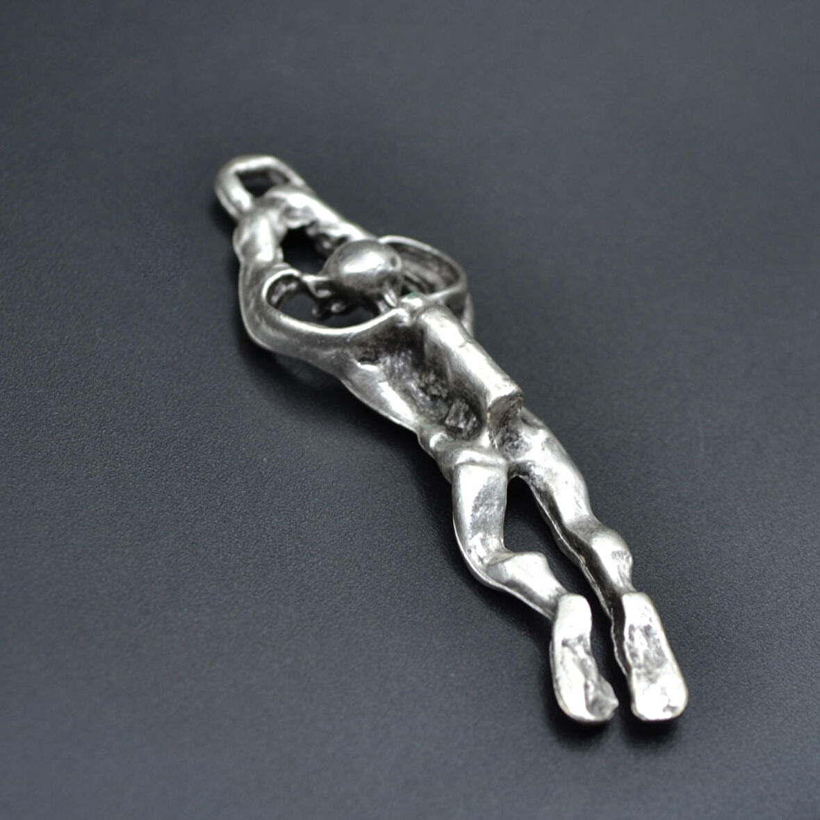 Dalgıç Kolye Ucu - Antik Gümüş Kaplama - Kod:186