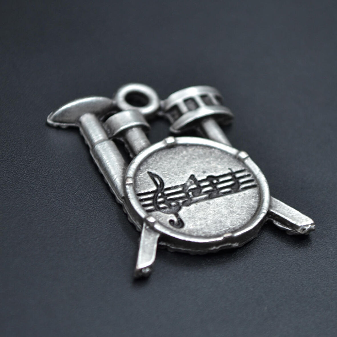 Bateri Kolye Ucu - Antik Gümüş Kaplama - Kod:191