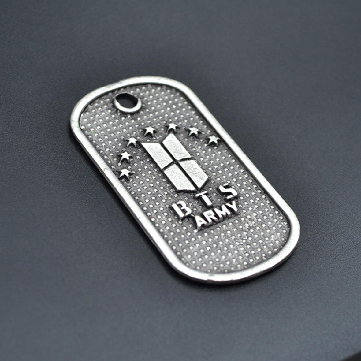BTS Army Künye Kolye Ucu - Antik Gümüş Kaplama - Kod:180