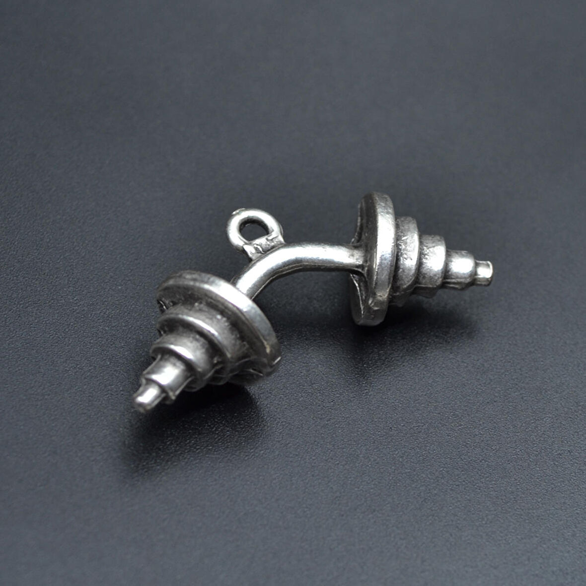 Halter - Dambıl Kolye Ucu - Antik Gümüş Kaplama - Kod:216