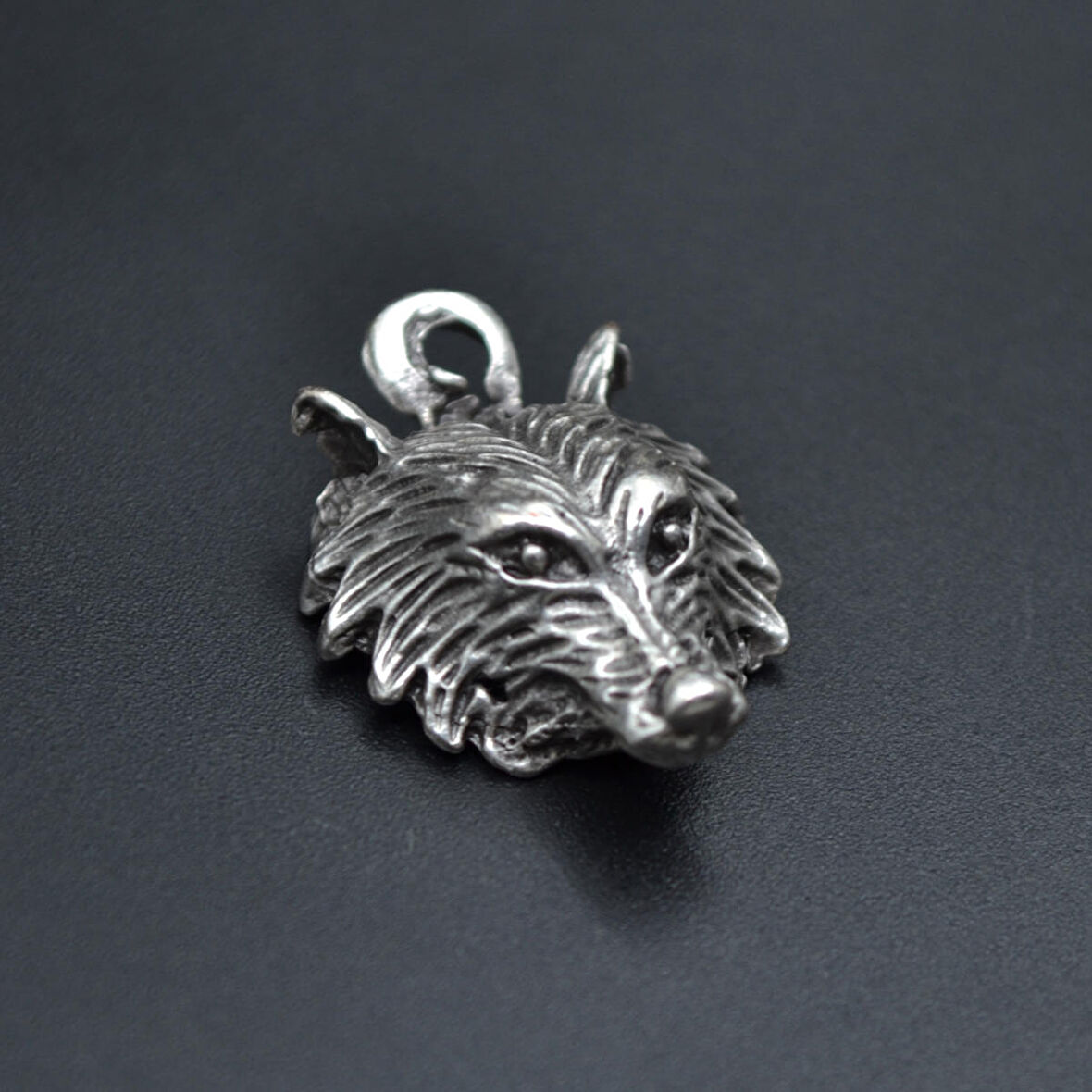 Tilki Kolye Ucu - Antik Gümüş Kaplama - Kod:200