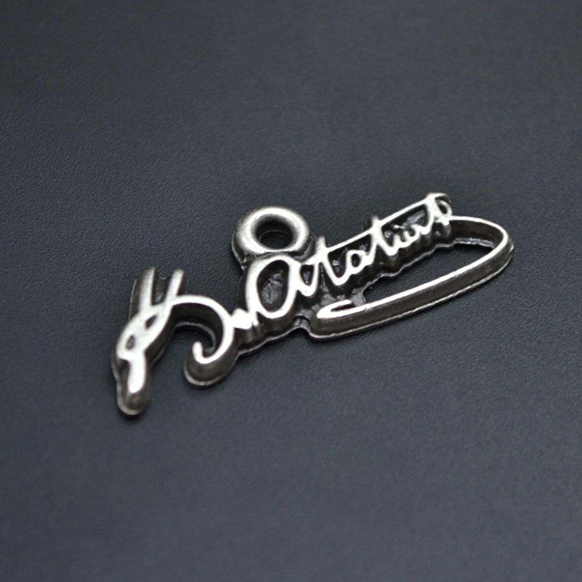 Mustafa Kemal Atatürk İmzalı Kolye Ucu - Antik Gümüş Kaplama - Kod:88