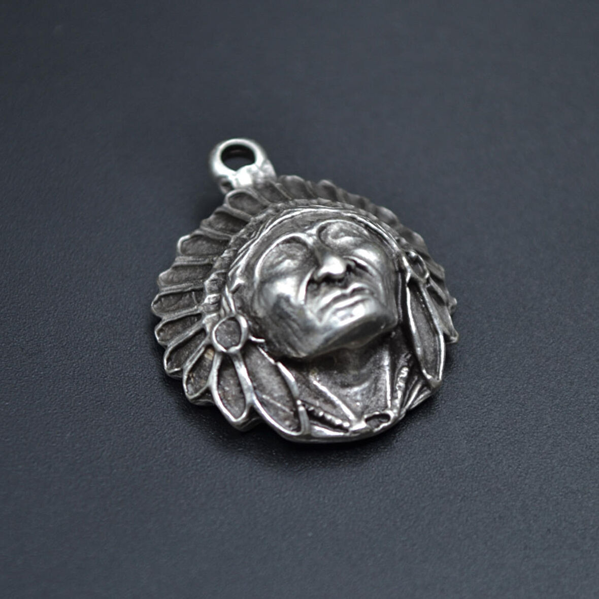 Kızılderili Kolye Ucu - Antik Gümüş Kaplama - Kod:51