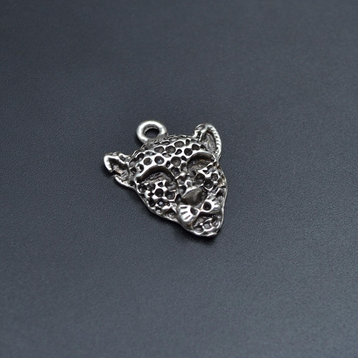 Leopar Kolye Ucu - Antik Gümüş Kaplama - Kod:253