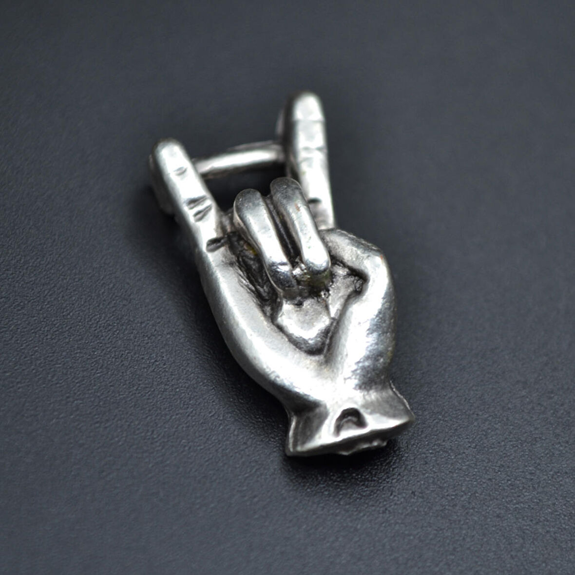 Şeytan Boynuzları - Devil Horns Kolye Ucu - Antik Gümüş Kaplama - Kod:263