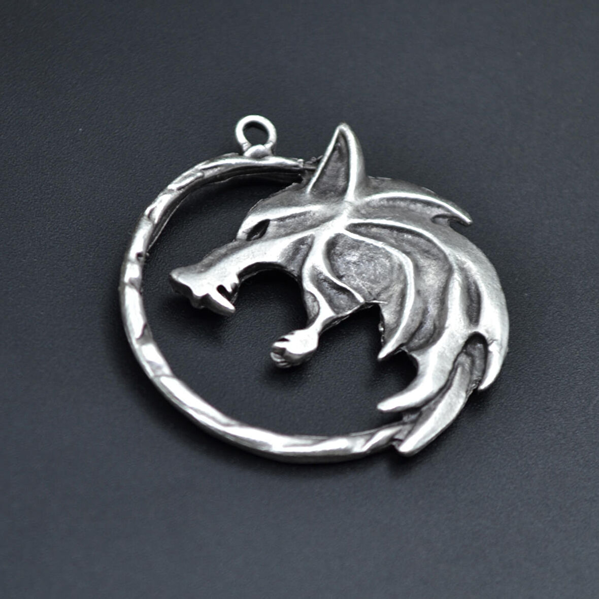 Witcher 3 Çember Kolye Ucu - Antik Gümüş Kaplama - Kod:26