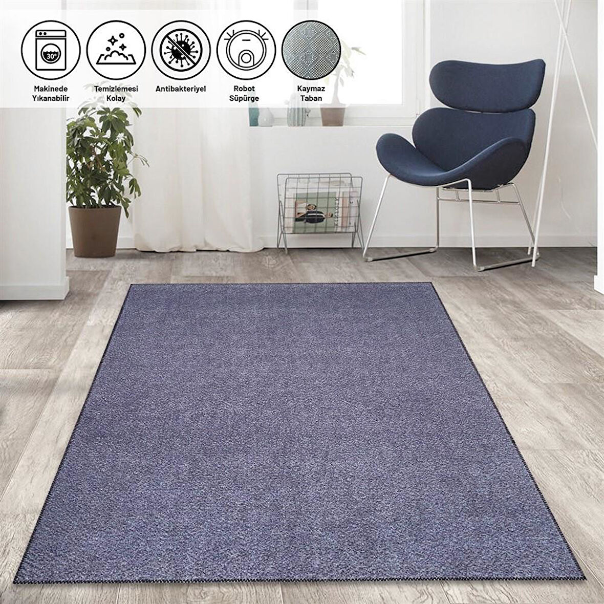 Modern düz kırçıllı Salon Oda Mutfak Halısı Koyu Gri Beyaz Halı Kaymaz Taban yıkanabilir