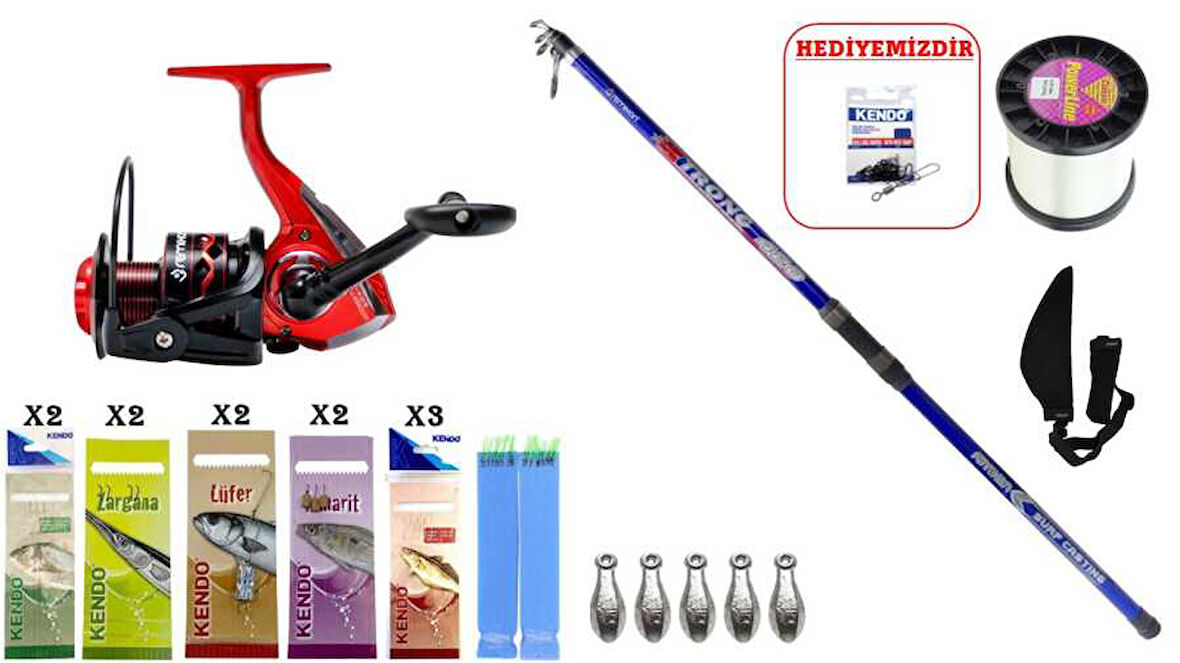 Remixon Strong 4.20m 100-250gr & Remixon New Modern Times 6000 Kırmızı SURF SETİ