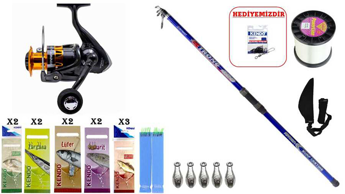 Remixon Strong 4.20m 100-250gr & Remixon Winner 6000 SURF SETİ