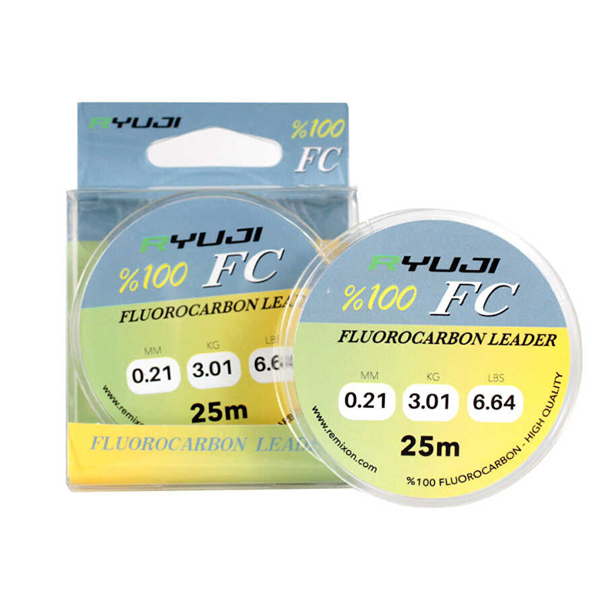 RYUJI FLUORO CARBON LEADER 25M, MİSİNA Standart-0,37