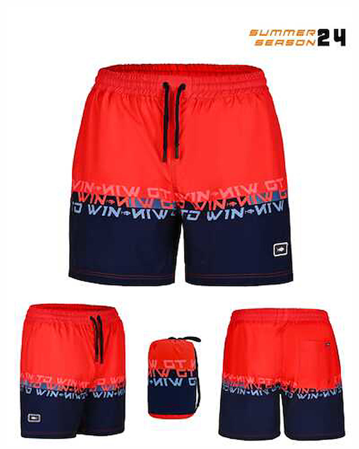 Fujin Pro Angler Short Mayo Scarlet Dark Navy Small (S)