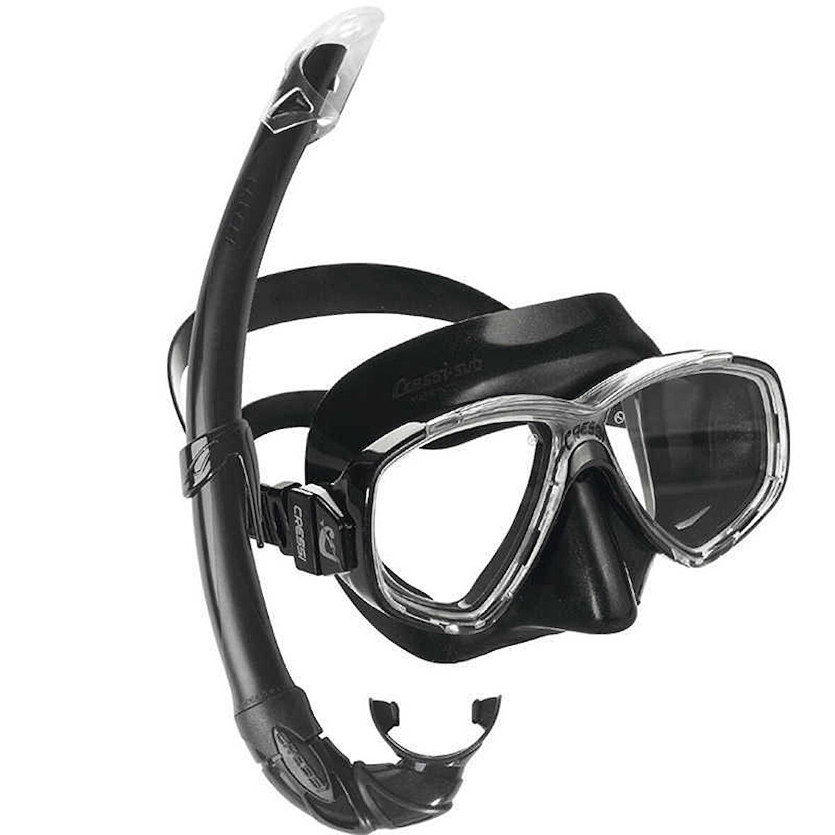 Cressi Perla Maske Mexico Şnorkel Seti BLACK