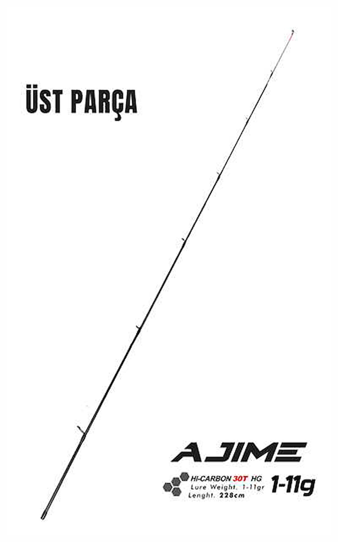 Fujin Ajime 228cm 1-11gr LRF Kamışı #1 Üst Parça