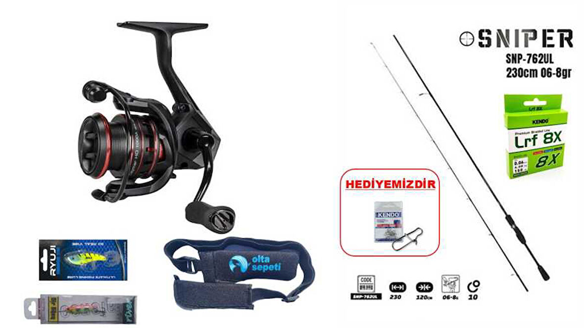 Okuma Ceymar-1000A & Fujin Sniper 230cm 0.6-8g LRF Seti