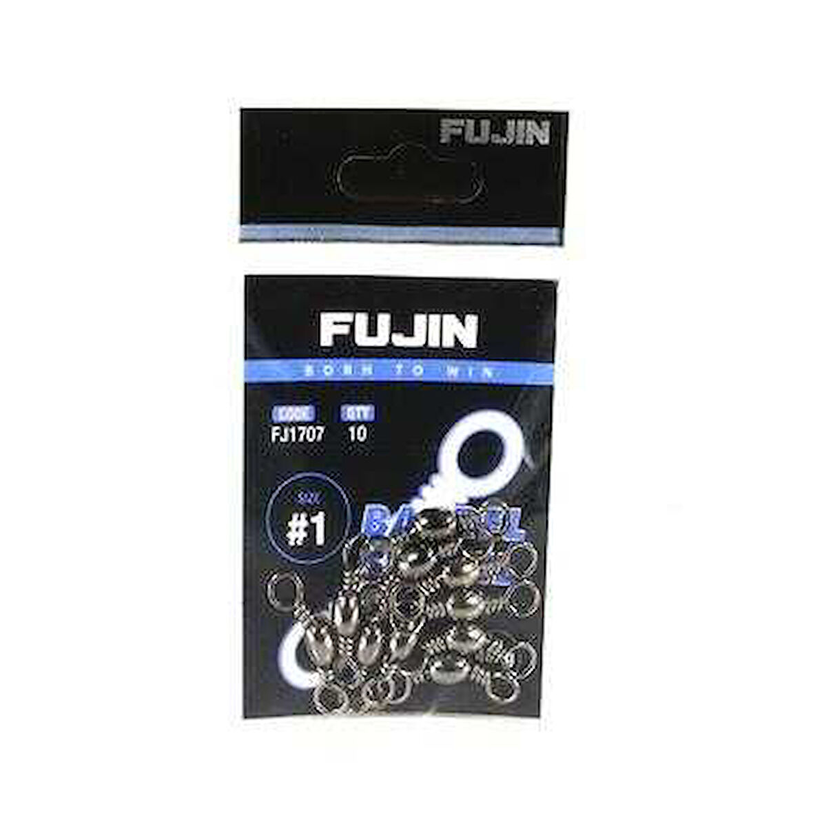 Fujin Barrel Swivel Fırdöndü Black Nickel 2-0 no