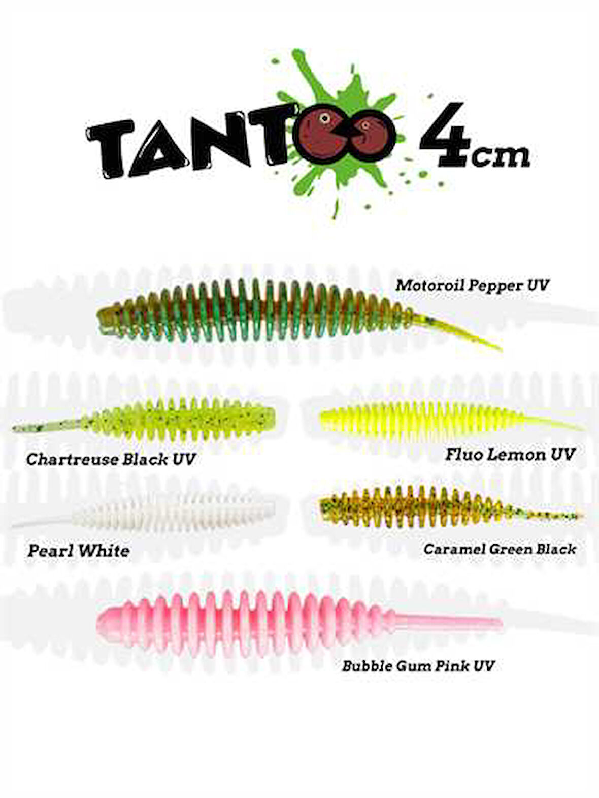 Fujin Tantoo 40mm Silikon Balık Caramel Green UV