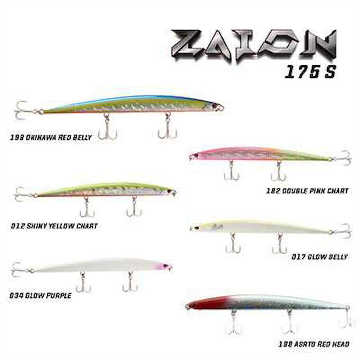 Fujin Zaion 175S 175mm 50gr Maket Balık 126 Chart Back Pearl