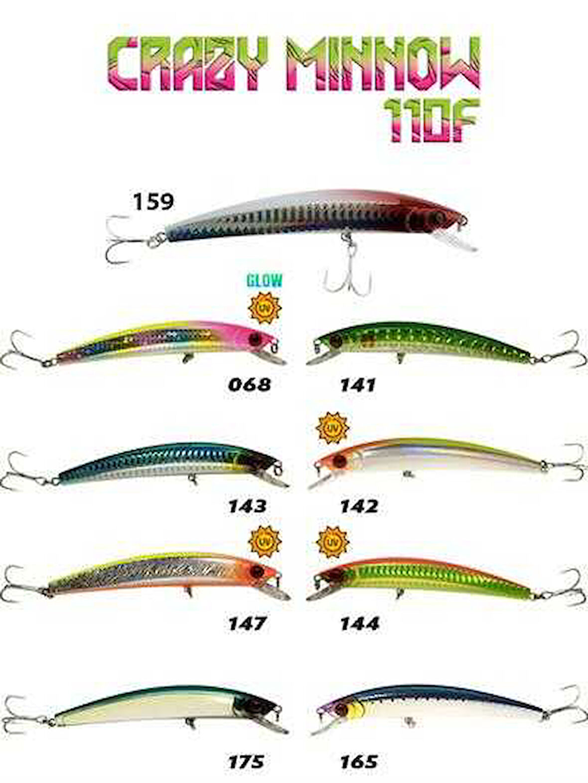 Fujin Crazy Minnow 110F 12gr Maket Balık 068 İ.Avcı