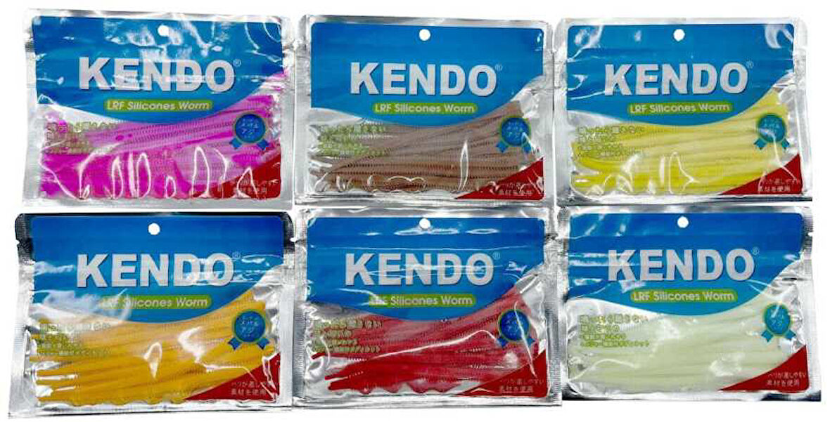 Kendo 10 cm Lrf Silicones Worm (Kokulu) 10 adet Yellow