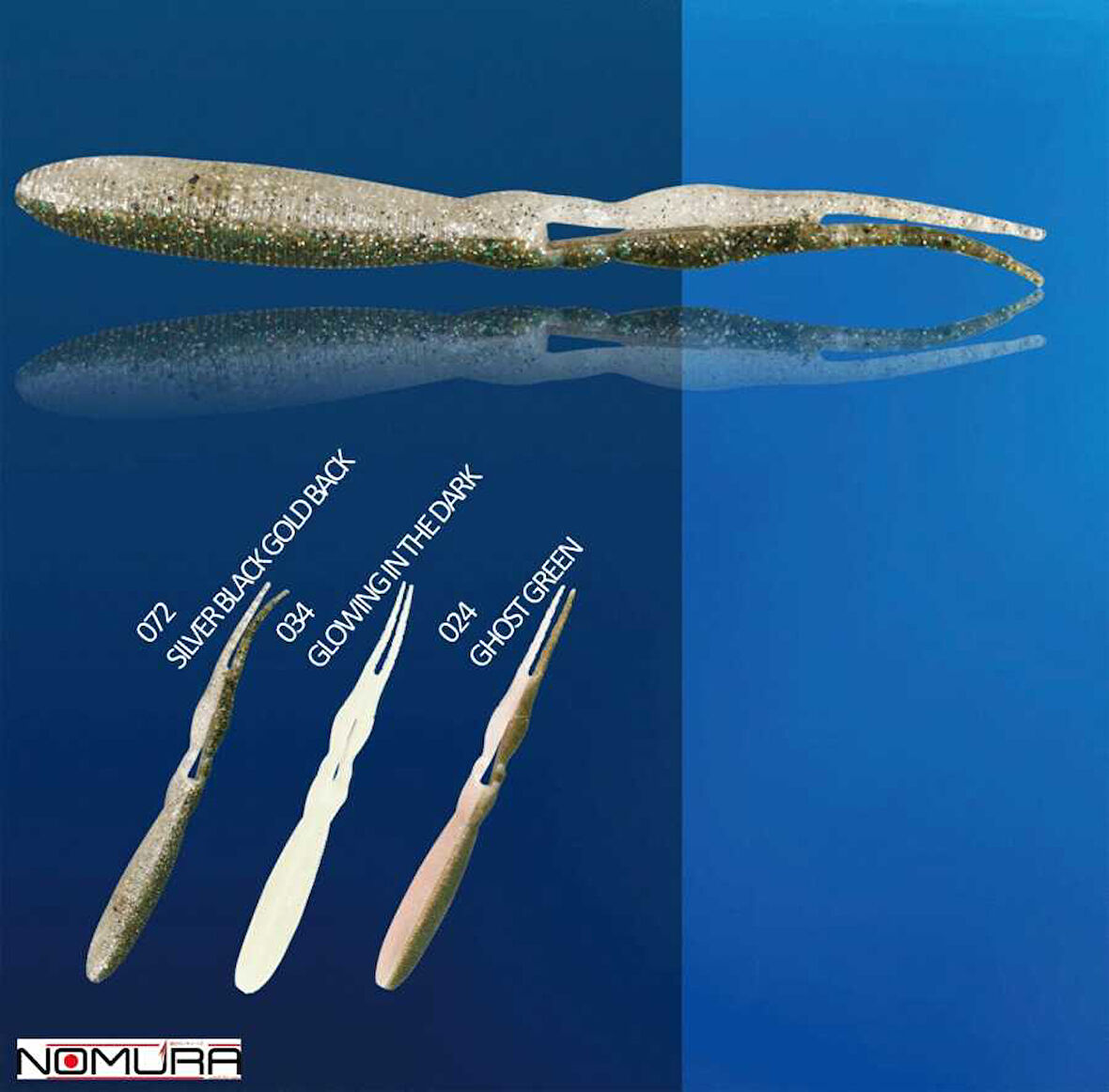 Nomura Double Taıl Worm 14cm 11.5g 6 Adet Sahte Balık 072