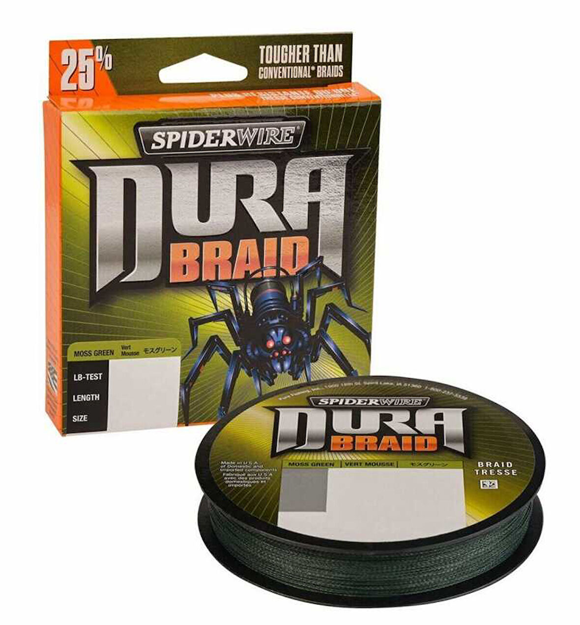 SpiderWire Dura Braid 275m Moss Green Örgü İp 0.15mm