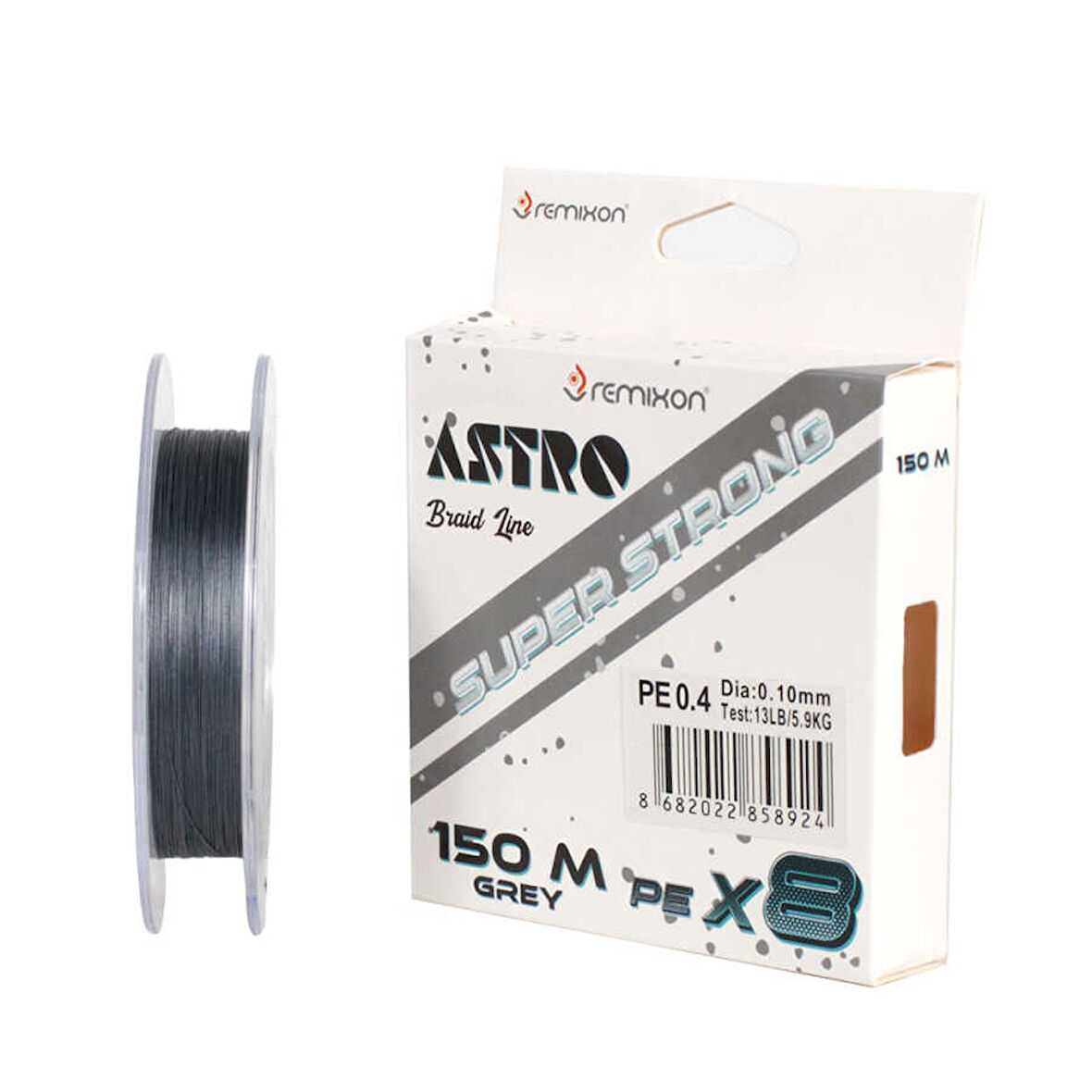 REMIXON ASTRO 8X150M, GREY İP MİSİNA Standart-0.16MM