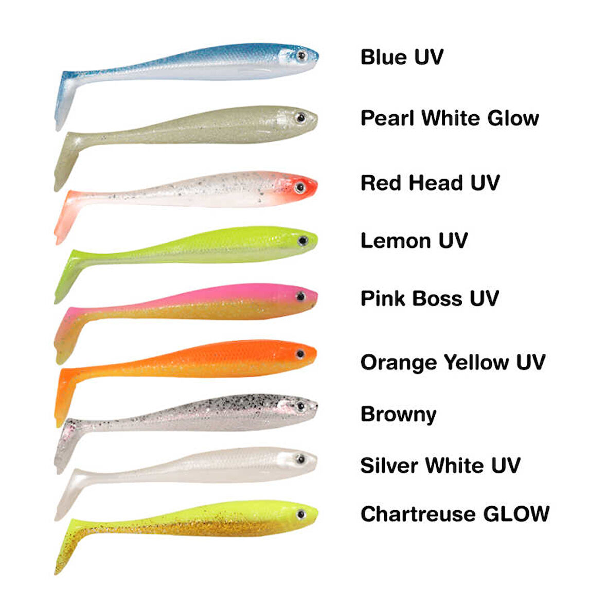RYUJI PANIC SHAD 9CM, 5.5GR (1AD) PEARL WHITE GLOW-Standart