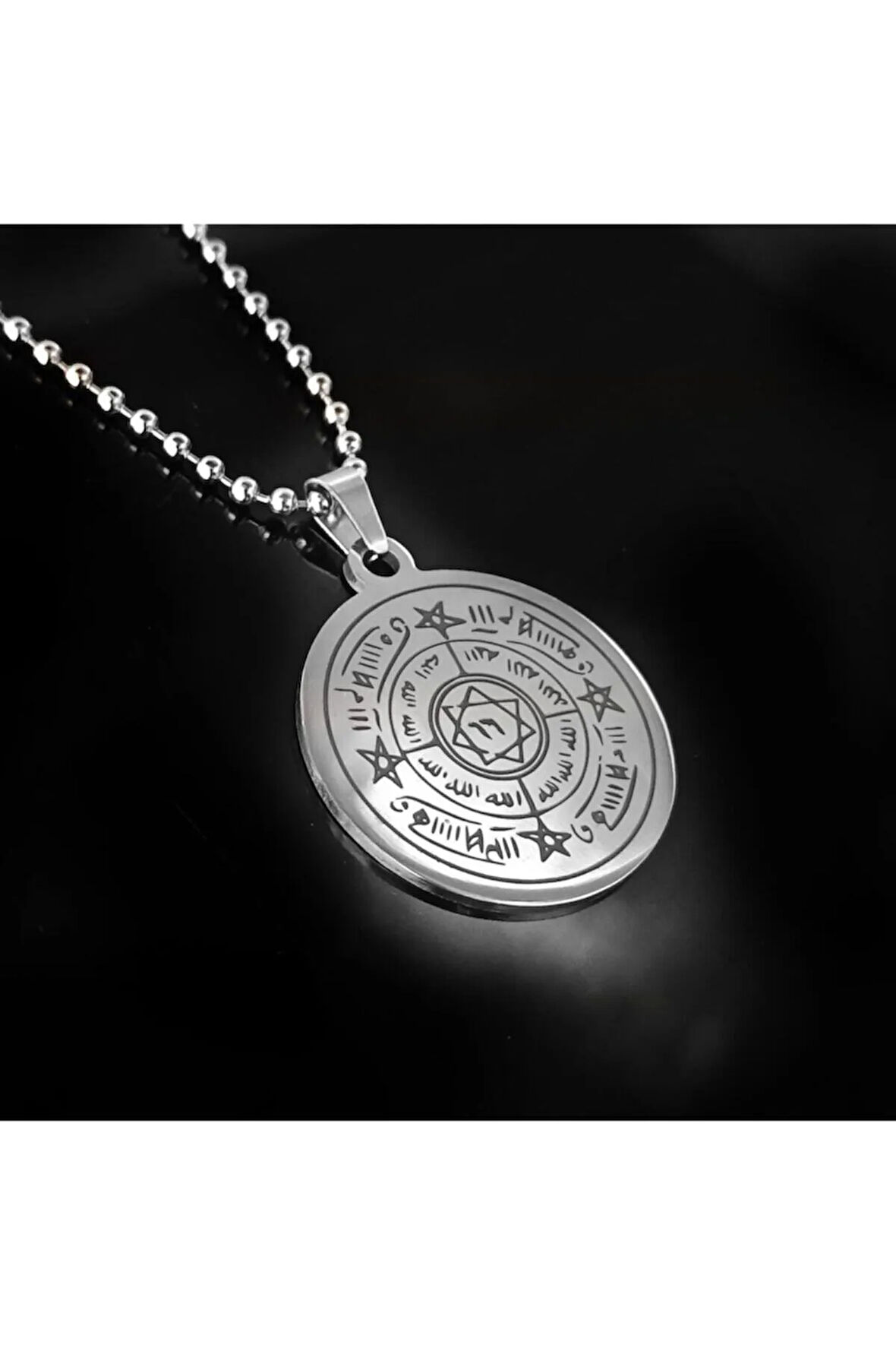 Celcelutiye Ve Ismi Azam Vefki Esma Erkek Kadın Çelik Kolye Top Zincir Cklcelcelut-gms