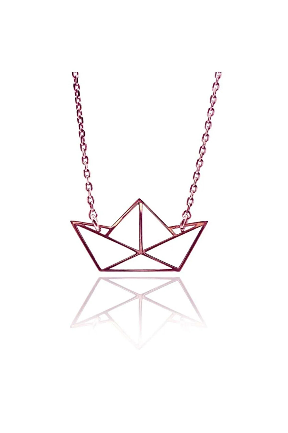 Kağıt Gemi Kadın Gümüş Kolye Rose (Bronz)