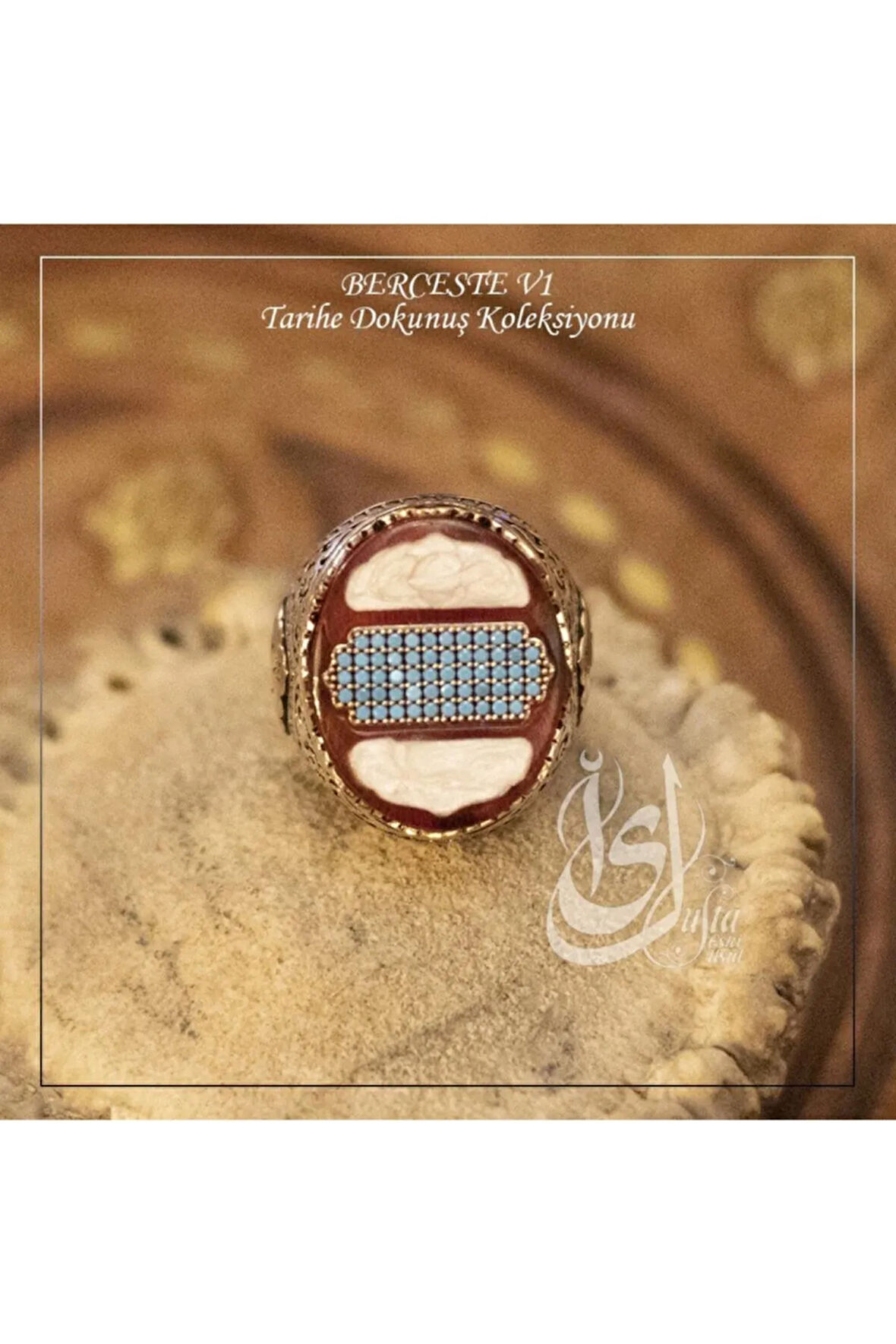 Islam Usta Tasarımı Berceste Model 1 Gümüş Erkek Yüzük