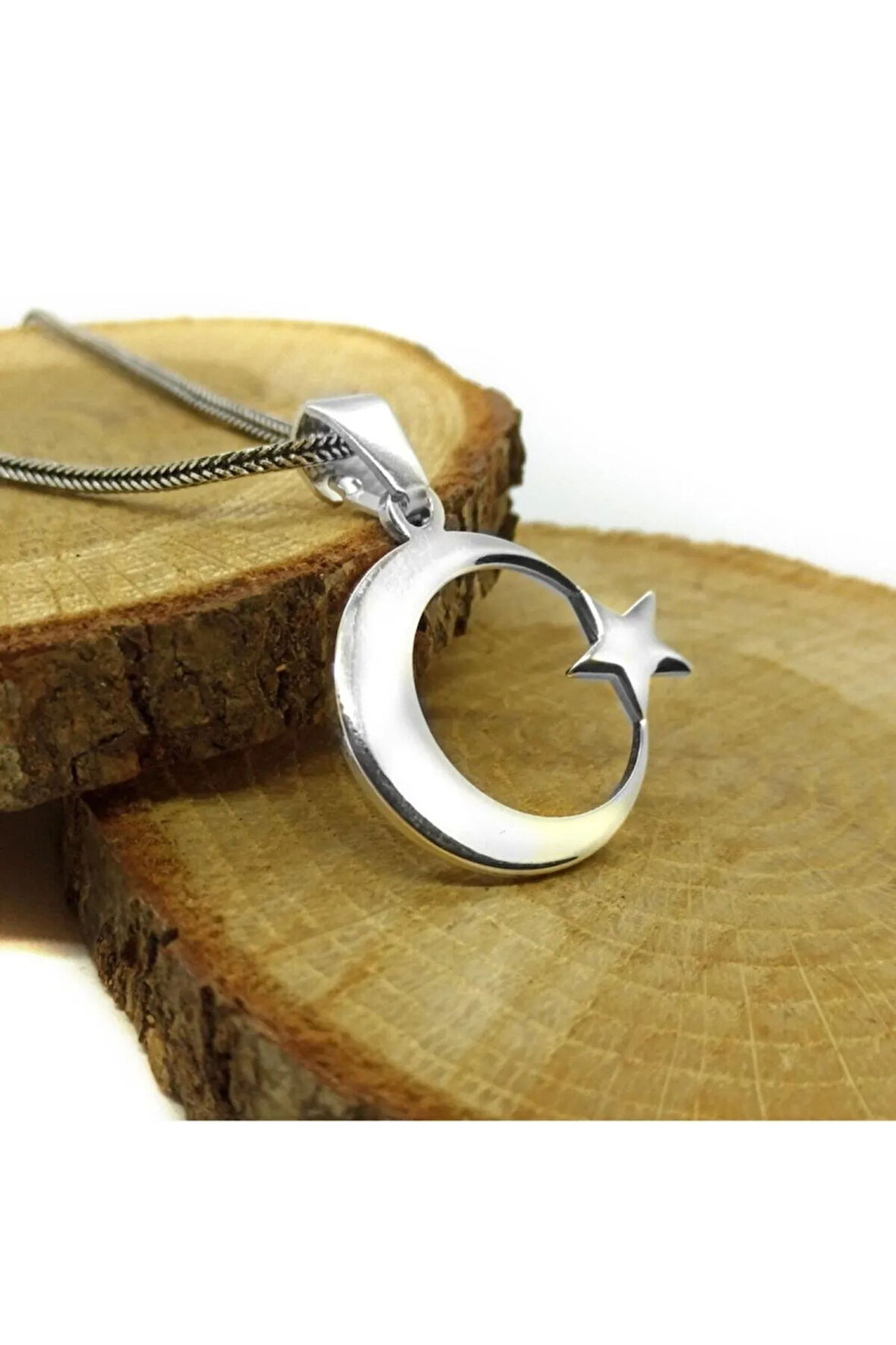 Lila Model Erkek Gümüş Kolye Zincir GklLila-gms