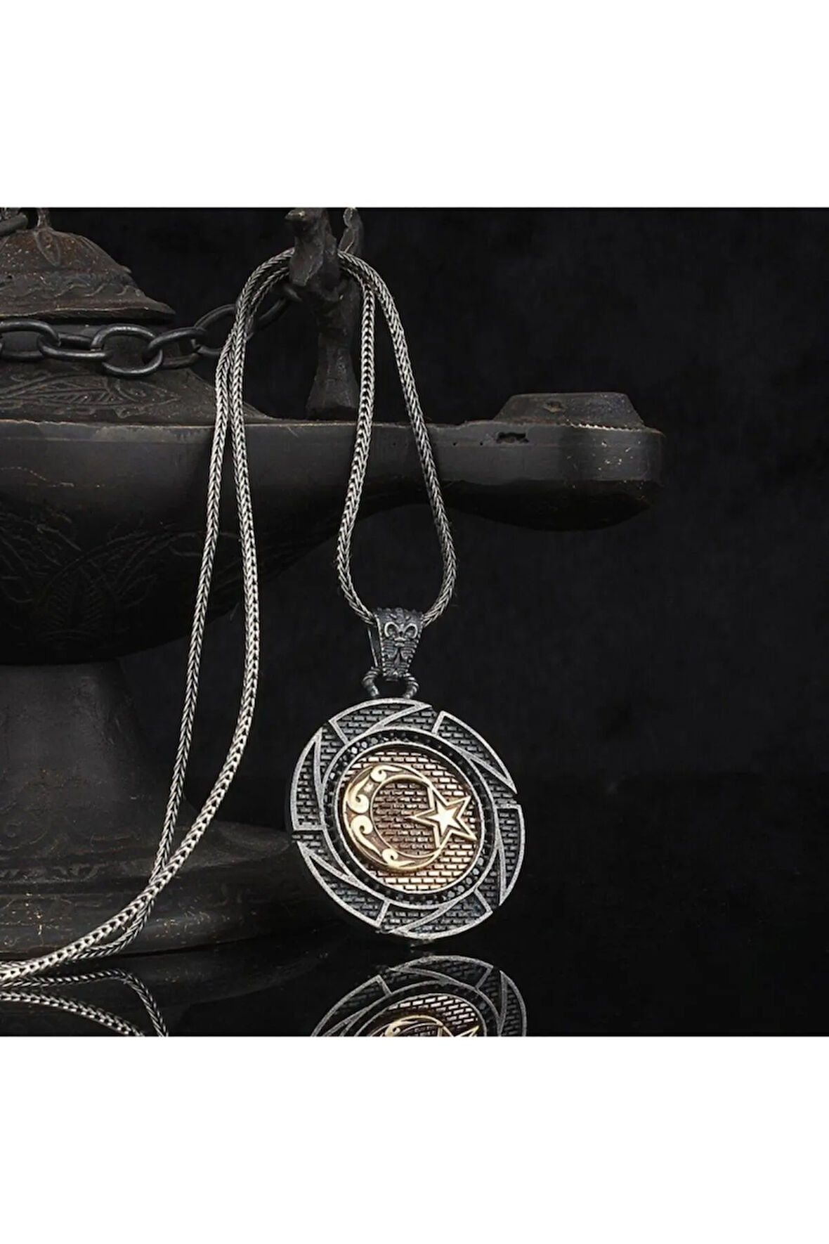 Lila Model 925 Ayar Gümüş Erkek Kolye Zincir Gklayyldzyv-gms