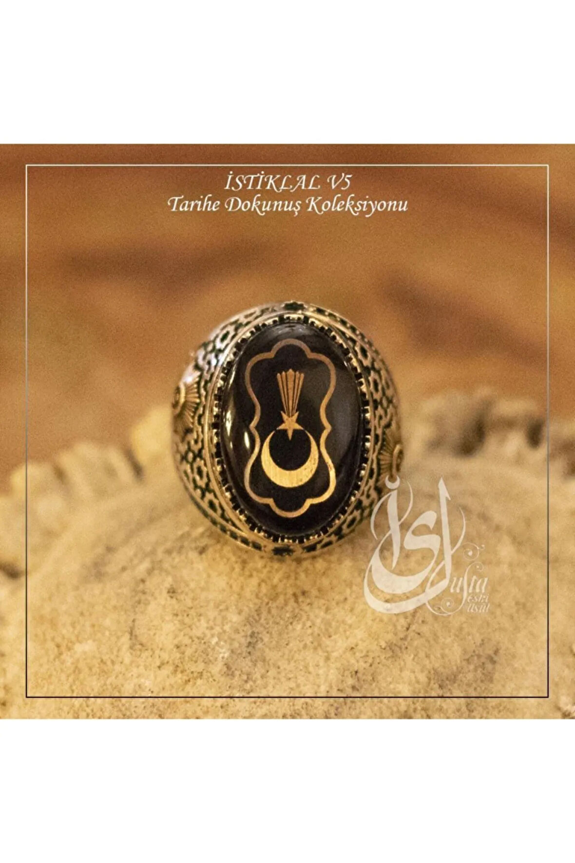Islam Usta Tasarımı Istiklal Model 5 Gümüş Erkek Yüzük