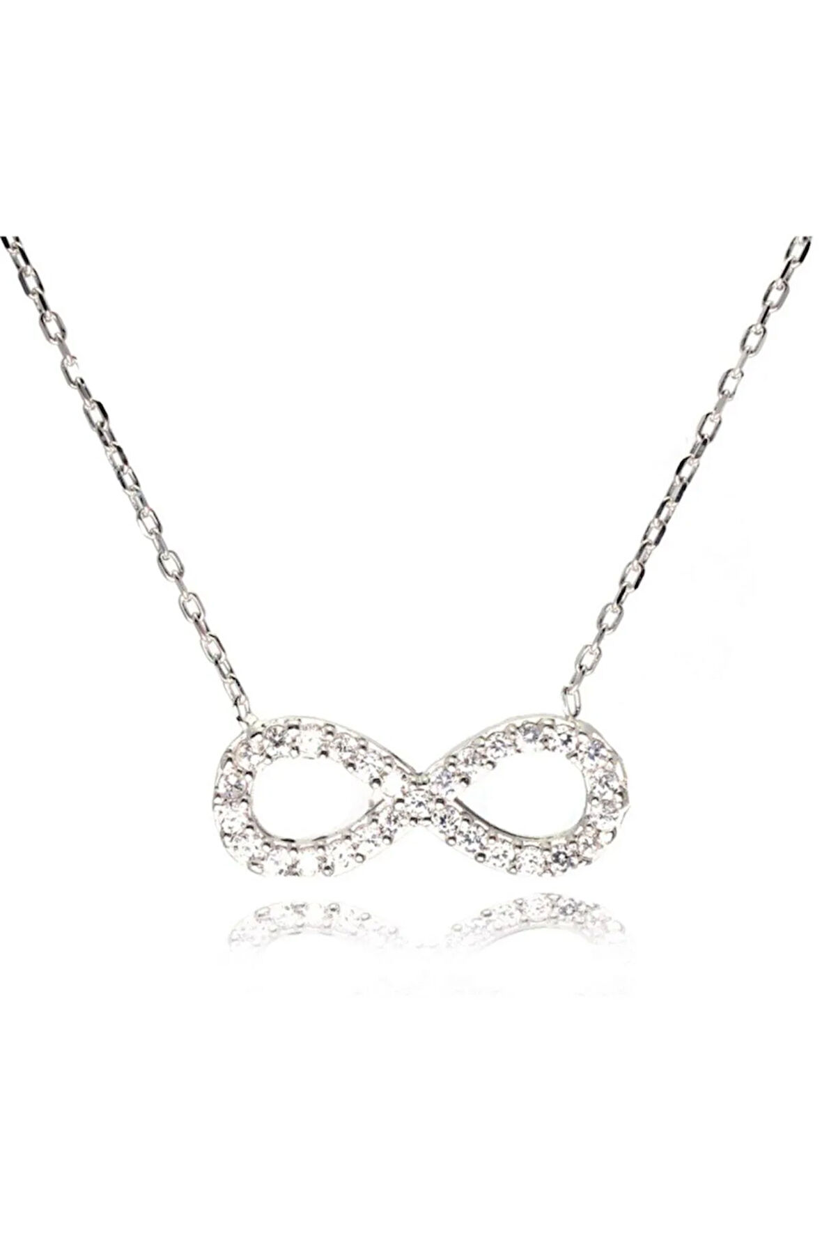 Gümüş Kadın Sonsuzluk Kolye