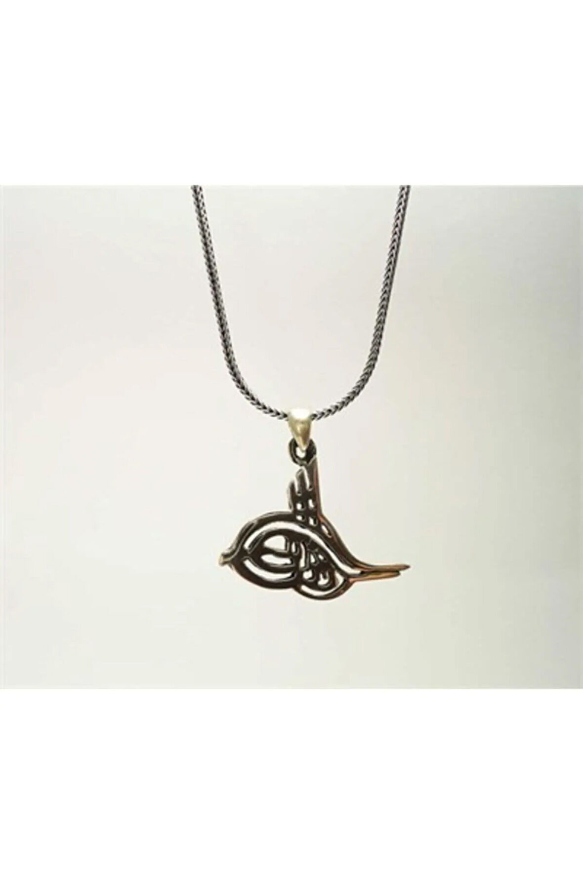 Osmanlı Tuğrası Gümüş Erkek Kolye Zincir