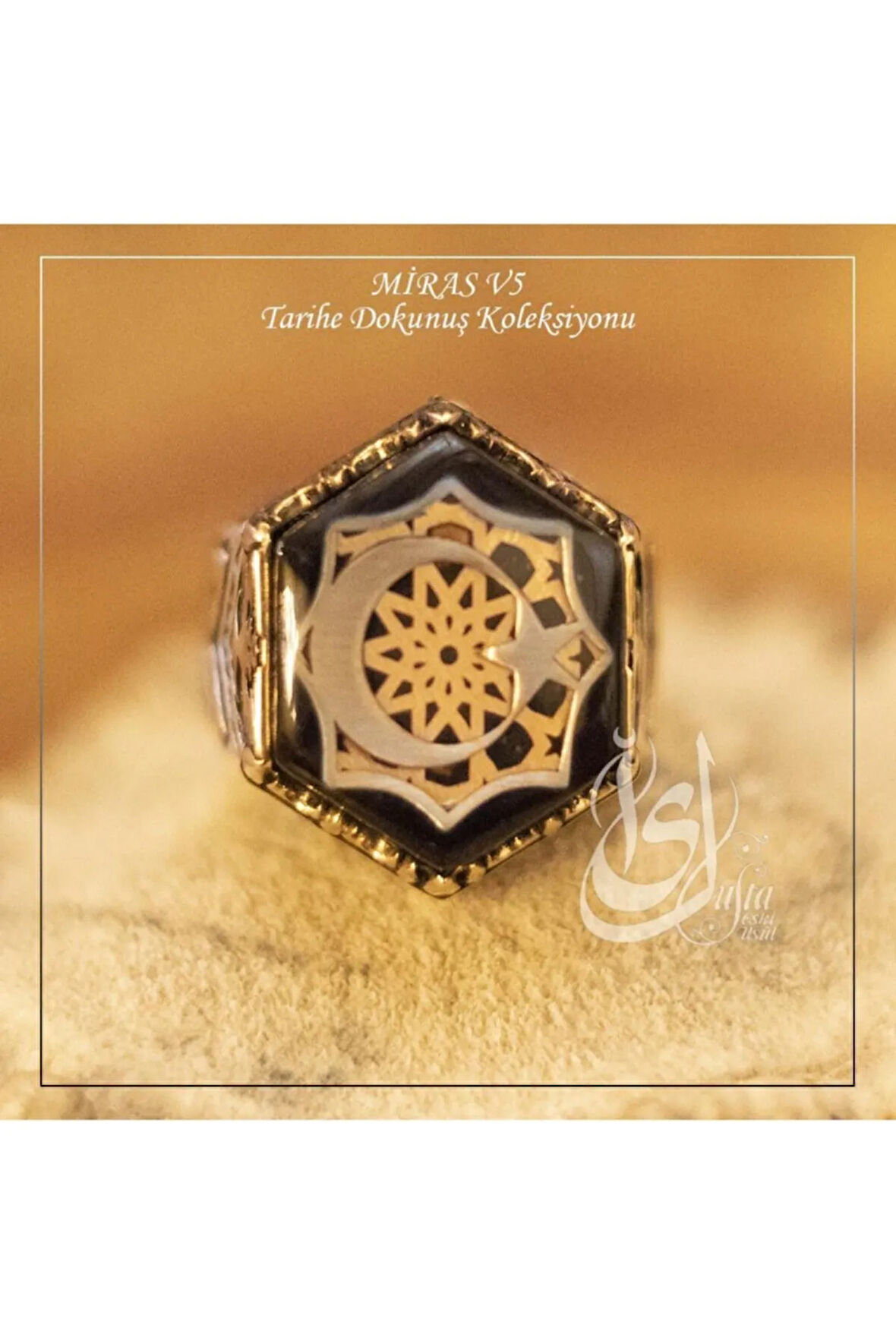 Islam Usta Tasarımı Miras Model 5 Gümüş Erkek Yüzük