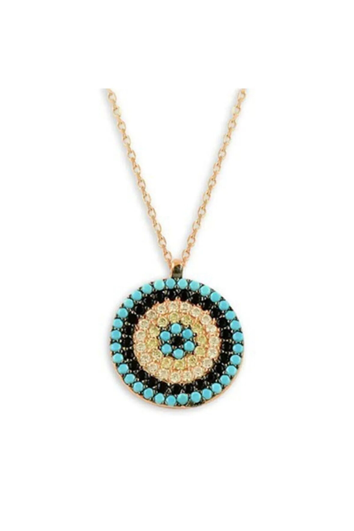 Nazar Boncuğu Göz Kadın Gümüş Kolye