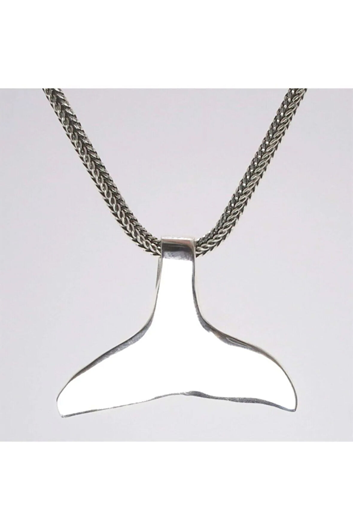 Balina Kuyruğu Erkek Gümüş Kolye Zincir