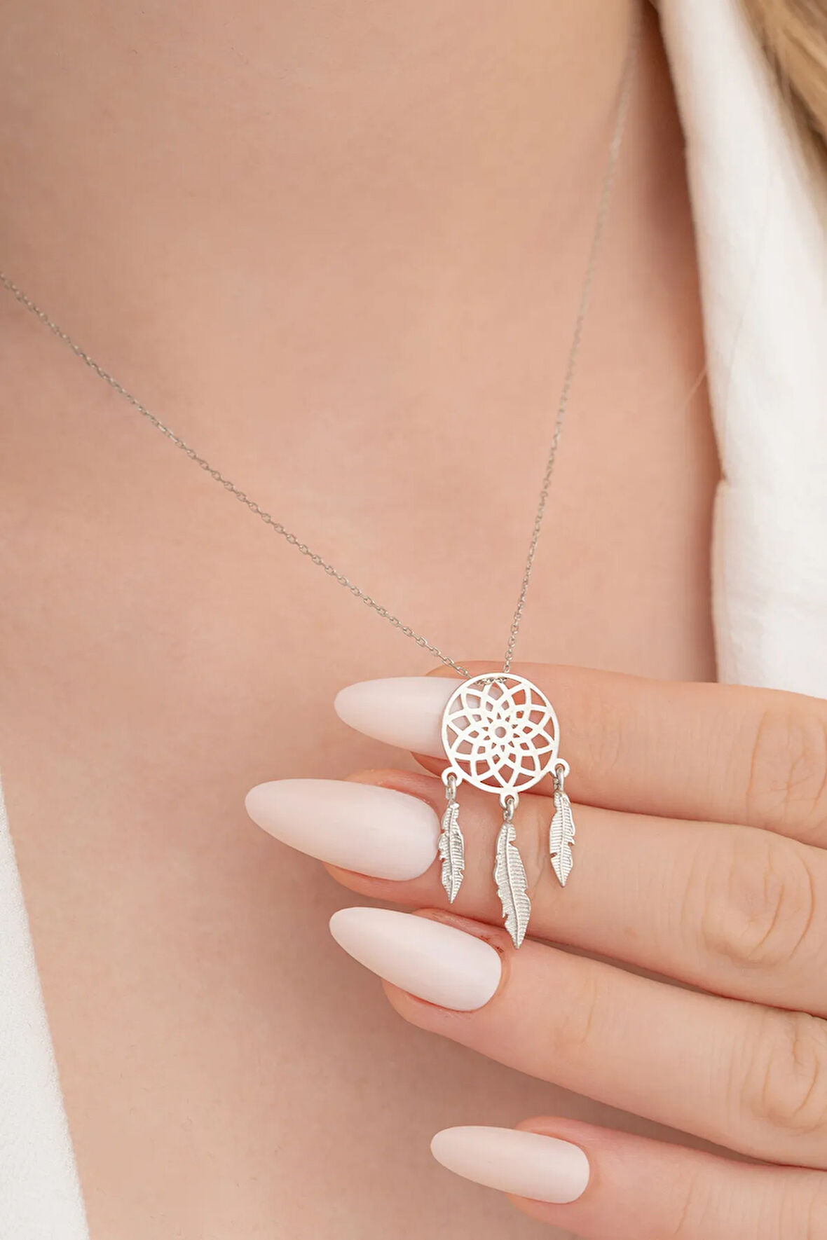 Kadın Gümüş Kolye - Rüya Kapanı Düş Kapanı Gümüş Kolye